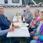 Gemeinsames Beisammensein beim Sommerfest des ambulanten Pflegedienstes